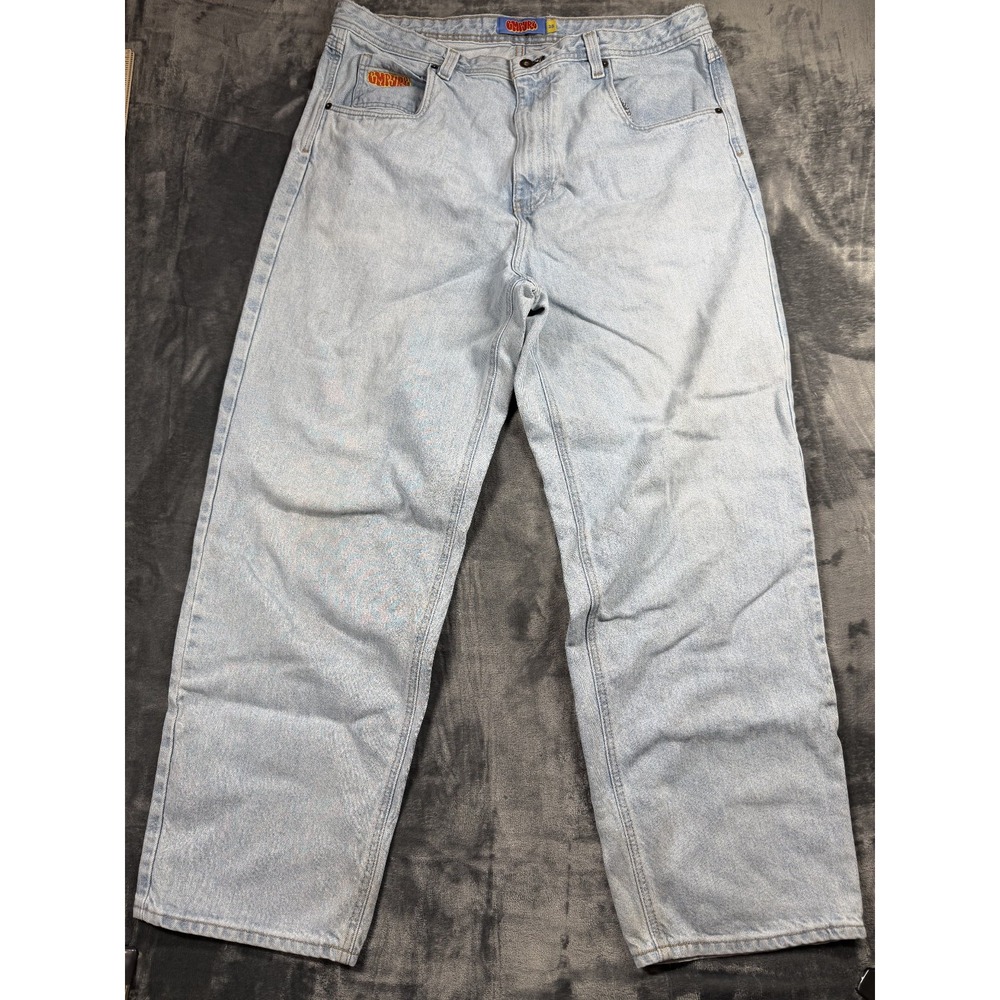 Empyre Men's 38 Baggy Light Wash Skate Jeans Y2K